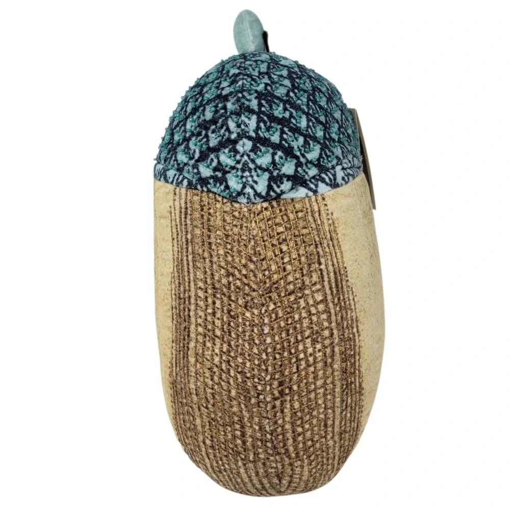 John Derian X Target 2024 Thanksgiving Fall Acorn‎ Pillow Beaded Embellished New